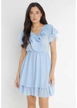 Niebieska Sukienka Phaenathe ze sklepu Born2be Odzież w kategorii Sukienki - zdjęcie 140775872