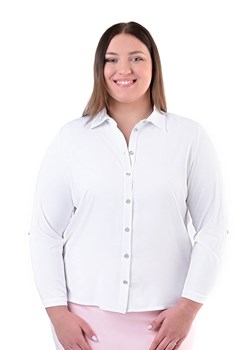 Bluzka FBZ1058 BIAŁY ze sklepu fokus.pl w kategorii Koszule damskie - zdjęcie 140782574