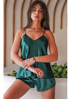 Karen piżama satynowa, Kolor zielony, Rozmiar XS, DKaren ze sklepu Intymna w kategorii Piżamy damskie - zdjęcie 140809962