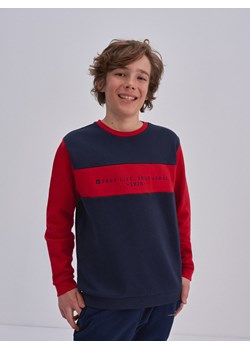 Bluza chłopięca z bawełny ekologicznej granatowa Aleeon 403 ze sklepu Big Star w kategorii Bluzy chłopięce - zdjęcie 140816223