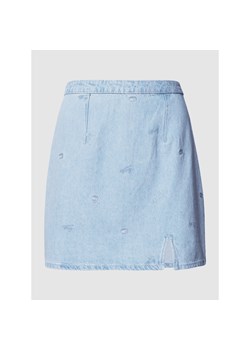 Spódnica jeansowa o długości mini z wyhaftowanymi logo ze sklepu Peek&Cloppenburg  w kategorii Spódnice - zdjęcie 140825662