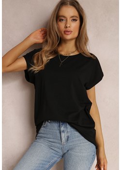 Czarny T-shirt Euniera ze sklepu Renee odzież w kategorii Bluzki damskie - zdjęcie 140946512