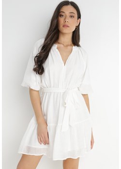 Biała Sukienka Hyromela ze sklepu Born2be Odzież w kategorii Sukienki - zdjęcie 140988051