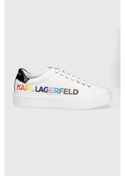 Karl Lagerfeld sneakersy skórzane MAXI KUP KL52226.01M kolor biały ze sklepu ANSWEAR.com w kategorii Trampki męskie - zdjęcie 140996583
