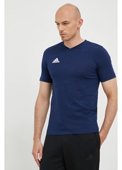 adidas Performance t-shirt Entrada 22 męski kolor granatowy gładki ze sklepu ANSWEAR.com w kategorii T-shirty męskie - zdjęcie 140996852