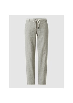 Spodnie materiałowe z mieszanki lnu ze sklepu Peek&Cloppenburg  w kategorii Spodnie damskie - zdjęcie 141006712