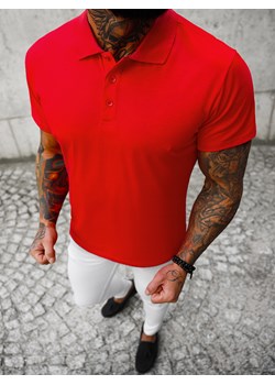 Koszulka męska polo czerwona OZONEE JS/8T80/18 ze sklepu ozonee.pl w kategorii T-shirty męskie - zdjęcie 141021742