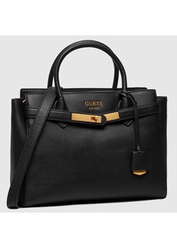 GUESS - Czarna torebka z brelokiem ENISA ze sklepu outfit.pl w kategorii Torby Shopper bag - zdjęcie 141023453