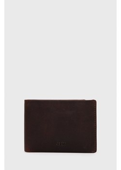 Joop! portfel skórzany męski kolor brązowy ze sklepu ANSWEAR.com w kategorii Portfele męskie - zdjęcie 141100672