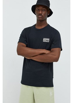 Converse t-shirt bawełniany kolor czarny z nadrukiem 10021134.A01-001 ze sklepu ANSWEAR.com w kategorii T-shirty męskie - zdjęcie 141101942