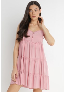 Różowa Sukienka z Wiskozy Nees ze sklepu Born2be Odzież w kategorii Sukienki - zdjęcie 141119581