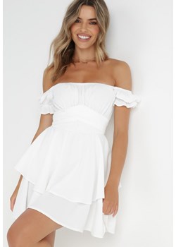Biała Sukienka Aikialla ze sklepu Born2be Odzież w kategorii Sukienki - zdjęcie 141126523