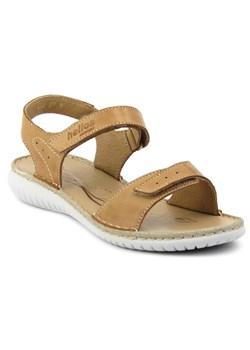 Sportowe sandały damskie ze skóry - HELIOS Komfort 272, brązowe ze sklepu ulubioneobuwie w kategorii Sandały damskie - zdjęcie 141133383