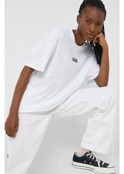 Vans t-shirt bawełniany kolor biały ze sklepu ANSWEAR.com w kategorii Bluzki damskie - zdjęcie 141152690