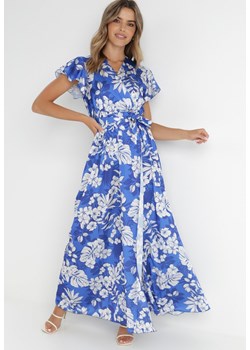 Niebieska Sukienka Auclair ze sklepu Born2be Odzież w kategorii Sukienki - zdjęcie 141153960