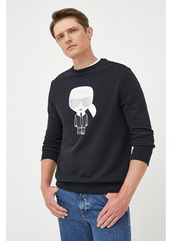 Karl Lagerfeld bluza bawełniana 500951.705071 męska kolor czarny z nadrukiem ze sklepu ANSWEAR.com w kategorii Bluzy męskie - zdjęcie 141243043