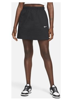 Damska spódnica z tkaniny z wysokim stanem Nike Sportswear Essential - Czerń ze sklepu Nike poland w kategorii Spódnice - zdjęcie 141271511