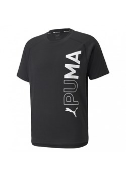 T-shirt męski Puma z krótkimi rękawami czarny w nadruki 