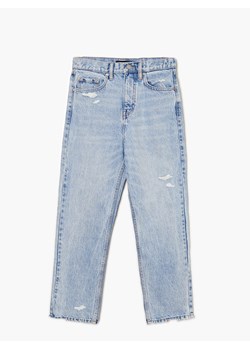 Cropp - Jeansy straight cropped - niebieski ze sklepu Cropp w kategorii Jeansy damskie - zdjęcie 141279433