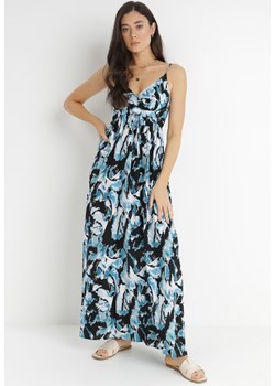 Czarno-Niebieska Sukienka Agilea ze sklepu Born2be Odzież w kategorii Sukienki - zdjęcie 141290351