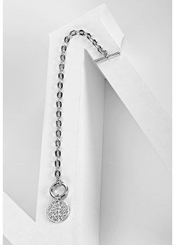 Bransoletka z okrągłą zawieszką w kolorze srebrnym ze sklepu Molton w kategorii Bransoletki - zdjęcie 141300023