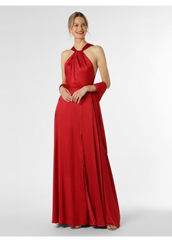Unique Damska sukienka wieczorowa z etolą Kobiety Satyna czerwony jednolity ze sklepu vangraaf w kategorii Sukienki - zdjęcie 141309411