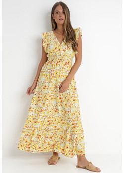 Żółta Sukienka Timaia ze sklepu Born2be Odzież w kategorii Sukienki - zdjęcie 141342183