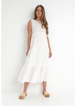 Biała Sukienka Bawełniana Rithas ze sklepu Born2be Odzież w kategorii Sukienki - zdjęcie 141372162