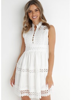 Biała Sukienka Ashiriel ze sklepu Born2be Odzież w kategorii Sukienki - zdjęcie 141372210