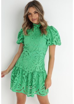 Zielona Sukienka Cilleis ze sklepu Born2be Odzież w kategorii Sukienki - zdjęcie 141372381