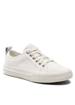 Tenisówki CLARKS - Roxby Lace 261649824 White Canvas ze sklepu eobuwie.pl w kategorii Trampki damskie - zdjęcie 141375922