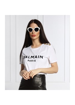 Balmain T-shirt | Regular Fit ze sklepu Gomez Fashion Store w kategorii Bluzki damskie - zdjęcie 141388033