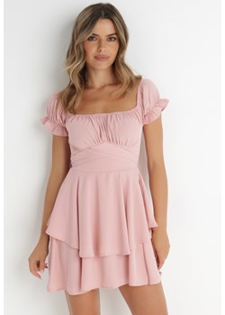 Różowa Sukienka Aikialla ze sklepu Born2be Odzież w kategorii Sukienki - zdjęcie 141442833