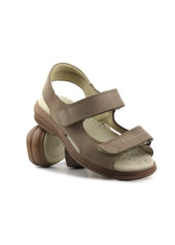 Wygodne, skórzane sandały damskie profilaktyczne - KOSELA MEDIC 9154, beżowe ze sklepu ulubioneobuwie w kategorii Sandały damskie - zdjęcie 141456170