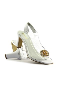 Sandały damskie z silikonową cholewką - YOLANDA 2112, białe ze sklepu ulubioneobuwie w kategorii Sandały damskie - zdjęcie 141492322