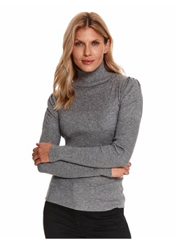 Sweter z golfem i kryształkami ze sklepu Top Secret w kategorii Swetry damskie - zdjęcie 141510033