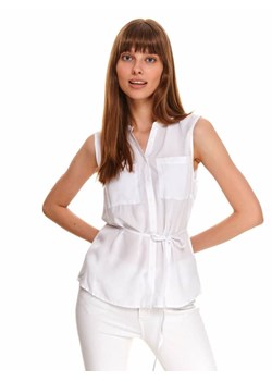 Koszula bez rękawów z wiązaniem w pasie ze sklepu Top Secret w kategorii Koszule damskie - zdjęcie 141511872