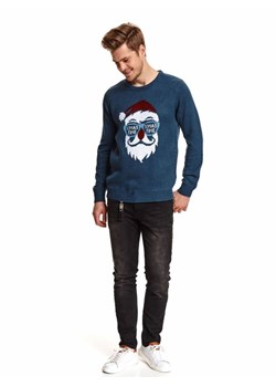 Sweter z mikołajem ze sklepu Top Secret w kategorii Swetry męskie - zdjęcie 141523810