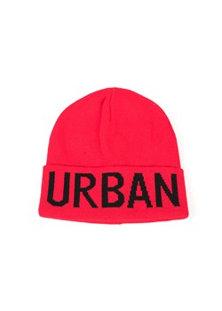 Les Hommes Czapka &quot;Urban&quot; | UHA670 951U | Urban Knit Hat | Czarny, Czerwony ze sklepu ubierzsie.com w kategorii Czapki zimowe damskie - zdjęcie 141534170