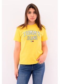 t-shirt damski tommy hilfiger dw0dw09075 żółty ze sklepu Royal Shop w kategorii Bluzki damskie - zdjęcie 141564301