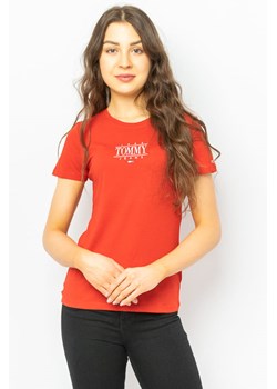 t-shirt damski tommy jeans czerwony ze sklepu Royal Shop w kategorii Bluzki damskie - zdjęcie 141564971