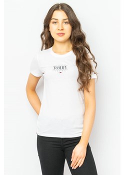 t-shirt damski tommy jeans biały ze sklepu Royal Shop w kategorii Bluzki damskie - zdjęcie 141564983