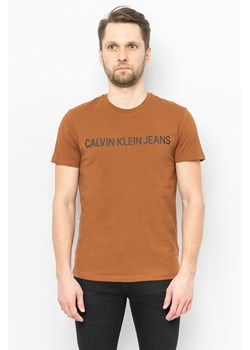 t-shirt męski calvin klein jeans brązowy ze sklepu Royal Shop w kategorii T-shirty męskie - zdjęcie 141566273