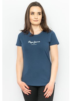 t-shirt damski pepe jeans pl505202 granatowy ze sklepu Royal Shop w kategorii Bluzki damskie - zdjęcie 141566742