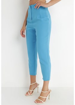 Niebieskie Spodnie Fynthi ze sklepu Born2be Odzież w kategorii Spodnie damskie - zdjęcie 141588850