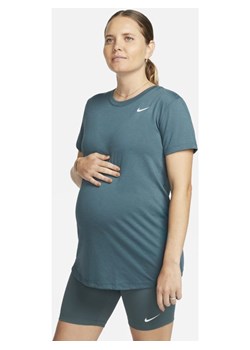 Ciążowy T-shirt damski Nike Dri-FIT (M) - Niebieski ze sklepu Nike poland w kategorii Bluzki ciążowe - zdjęcie 141597041