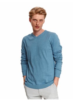 Sweter dopasowany z dekoltem w serek ze sklepu Top Secret w kategorii Swetry męskie - zdjęcie 141600122