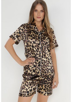 Beżowy Komplet Piżamowy Tolpey ze sklepu Born2be Odzież w kategorii Piżamy damskie - zdjęcie 141611121