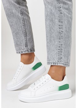 Biało-Zielone Sneakersy Dorobe ze sklepu born2be.pl w kategorii Buty sportowe damskie - zdjęcie 141674104