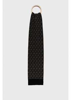 MICHAEL Michael Kors szalik wełniany MU2001B46G kolor czarny wzorzysty ze sklepu ANSWEAR.com w kategorii Szaliki i chusty damskie - zdjęcie 141710790